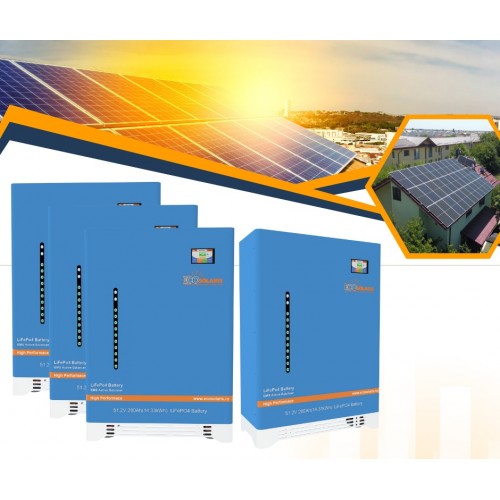 Pachet Acumulatori Blue Power fotovoltaice 60kWh Low Voltage Ecosolaris LifePo4